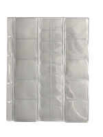 Лист для монет 200х250мм скользящий на 28 ячеек, комбинированный (5шт)