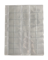 Лист для монет 200х250мм скользящий на 40 ячеек, комбинированный (5шт)