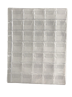 Лист для монет 200х250мм с клапанами на 35 ячеек 33х35мм (5шт)