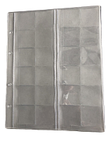 Лист для монет 200х250мм скользящий на 24 ячейки 40х40мм (5шт)